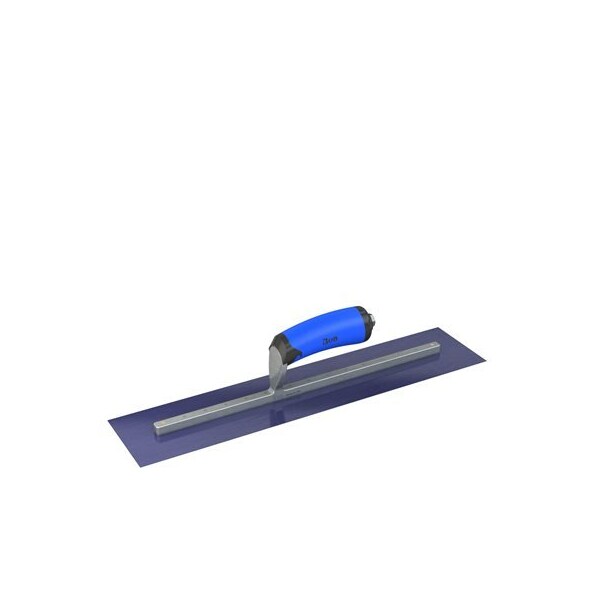 Ultra Flex Blue Steel Finishing Trowel - Square End 18" x 4" with Comfort Wave Handle